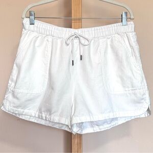 Cynthia Rowley White Linen Blend Shorts Large